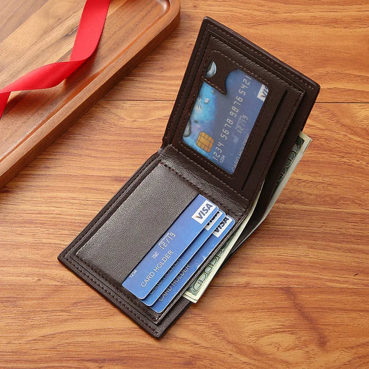 Adora Milano Men'S Short Wallet Soft Leather Wallet Large Capacity