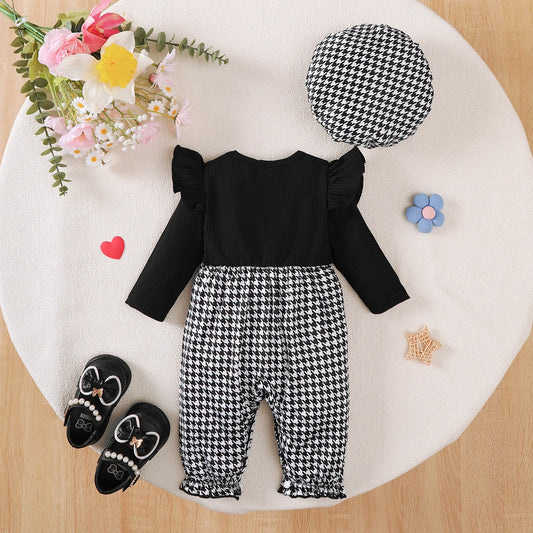 Adora Milano 0-18 Months Baby Girl  Long Sleeve Bodysuit+Hat Two Piece Set