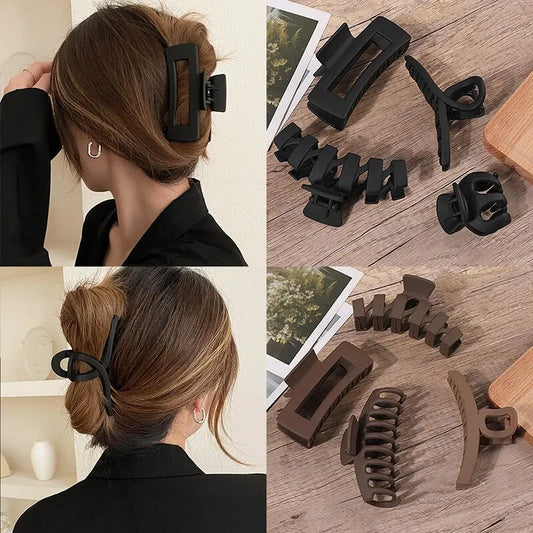 Adora Milano Women Fashion Claw Clip Coffee Black Large Hair Claw Hair Accessories