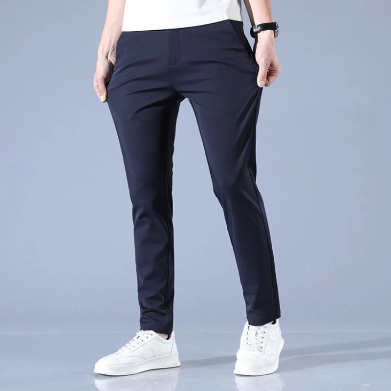 Stretch Man Suits Pants Elastic Cheap Korean Style Clothes Stylish Chinese Homme Classic New in Offer Up Suit Trousers for Men