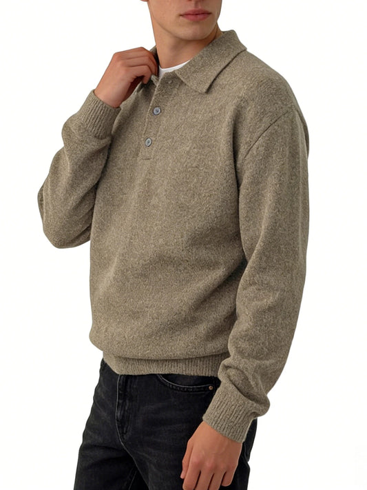 Adora Milano Men Fall Winter Loungwear Shirt Long Sleeve Lapel Buttonup