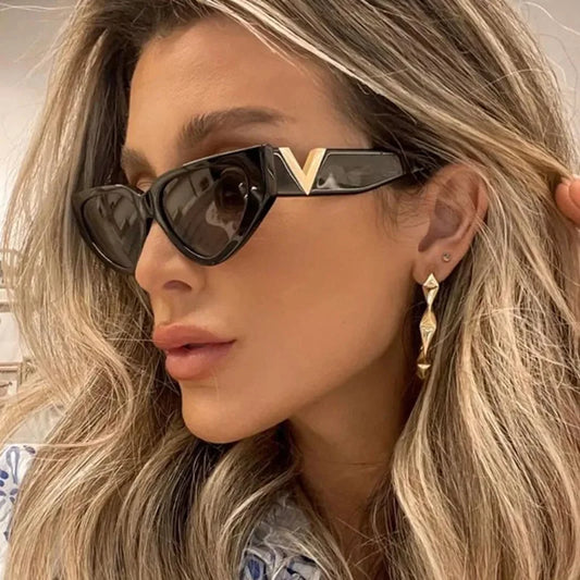 Adora Milano Luxury Vintage  Sunglasses Women Fashion V Brand Designer Cateye Sun Glasses Female Eyewear UV400