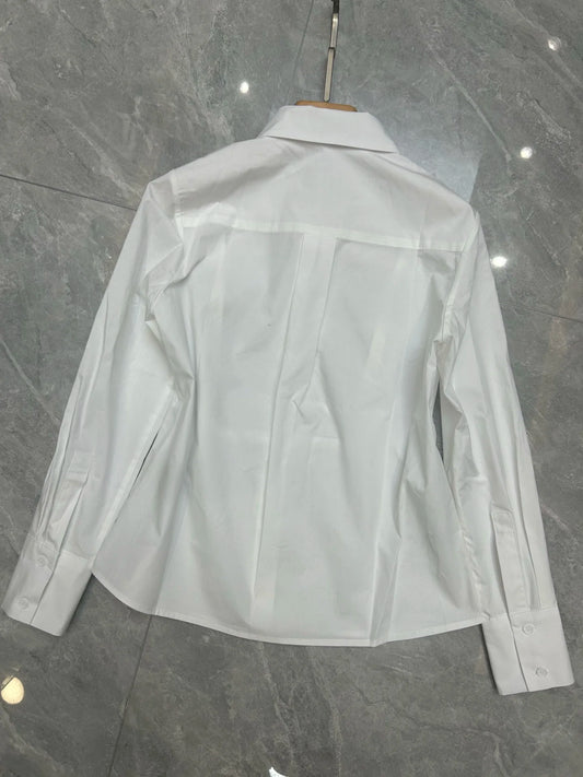 Adora Milano 100% Cotton Women's Shirts & Blouses Long Sleeve Top