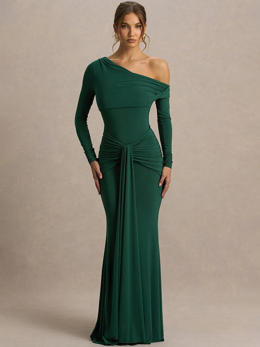 Adora Milano Long Sleeve Sexy Maxi Dress Women