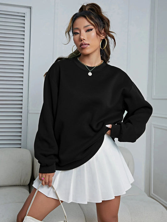 Adora Milano Womens Solid Sweatshirts Casual Comfortable Warm Hoodies