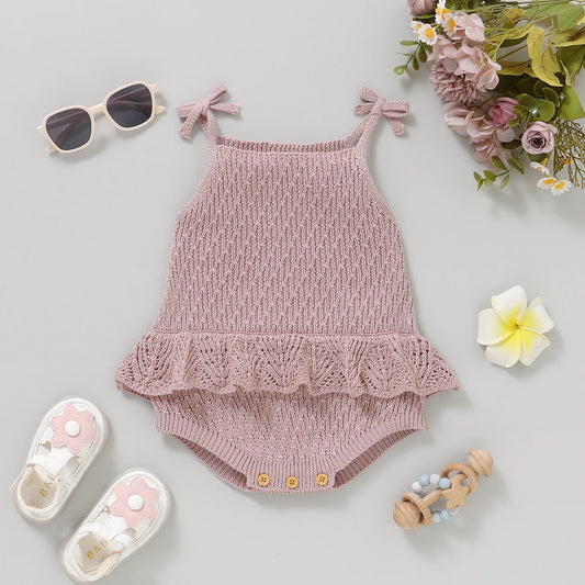 Adora Milano  Newborn Sleeveless Knitted Infant Girl  Jumpsuits Outfits Clothes