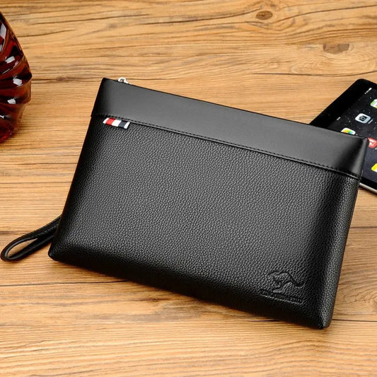 Adora Milano Large Capacity Leather Clutch Bag for Men,