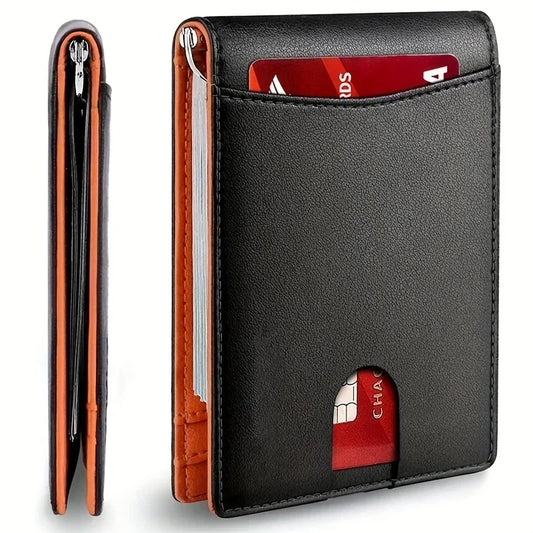 Adora Milano Leather Slim Smart Wallet for Men Credit Card Holder Money Clip