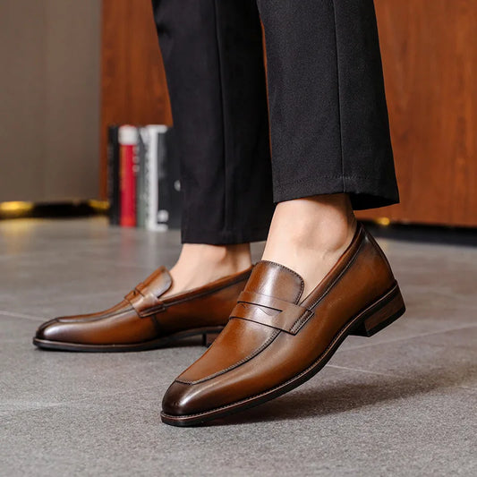 Adora Milano Loafer Shoes For Men Genuine Leather Mens Shoes