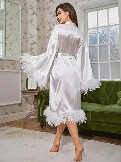 Adora Milano Women Long Sleeve Pajama Dress Ladies Loungewear