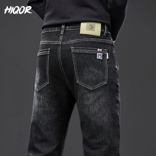 Adora Milano Men's Casual Long Jeans Classic Wide-leg Pants