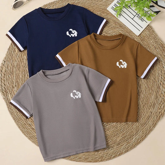 Adora Milano  Children's And Autumn Casual Fashionable Short Sleeved T-shirt For Boys