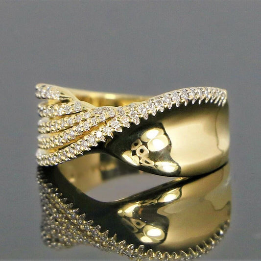Adora Milano Rings for Women Luxury Gold Color