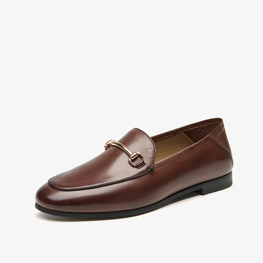 Adora Milano Shoes Women Loafers Cow Leather Sheepskin Rubber Formal Business