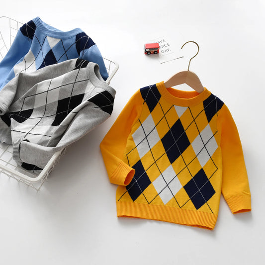 Adora Milano  winter boy warm sweater  college style baby boy knit sweater