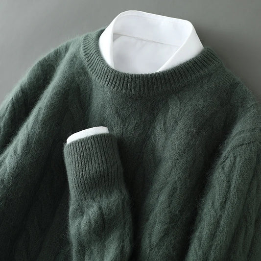 Adora Milano Men's thick cashmere sweater 100% pure cashmere