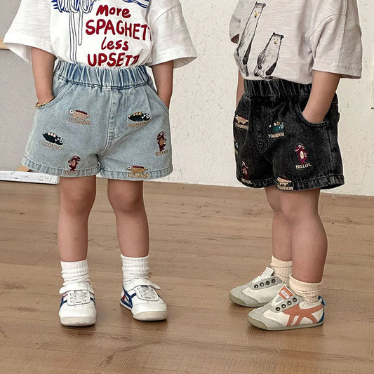 Adora Milano Summer Kids Shorts 1-9n Denim Shorts Boys Casual Pants