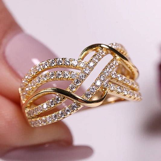 Adora Milano Ring for Women Gold Color Luxury