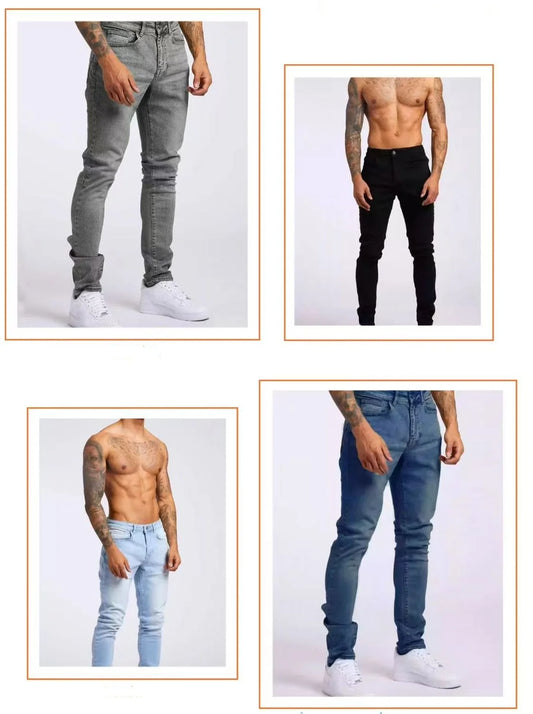 Adora Milano men's slim fit classic slim fit jeans casual