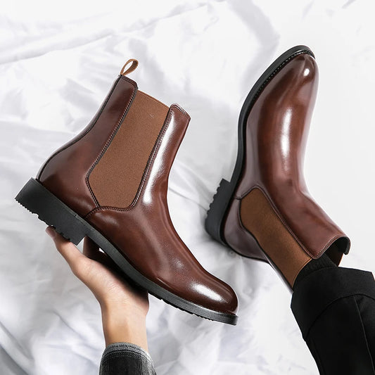 Adora Milano Classic Fashion Men Boots Winter Leather Shoes
