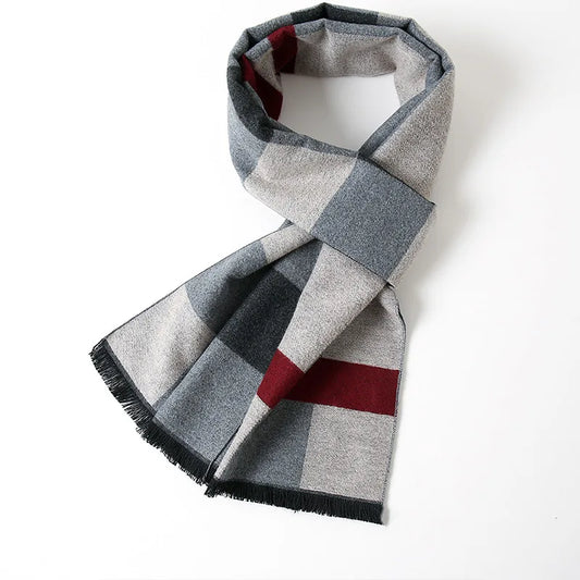 Adora Milano Men Scarves Luxury Plaid Autumn Winter Cashmere Men's