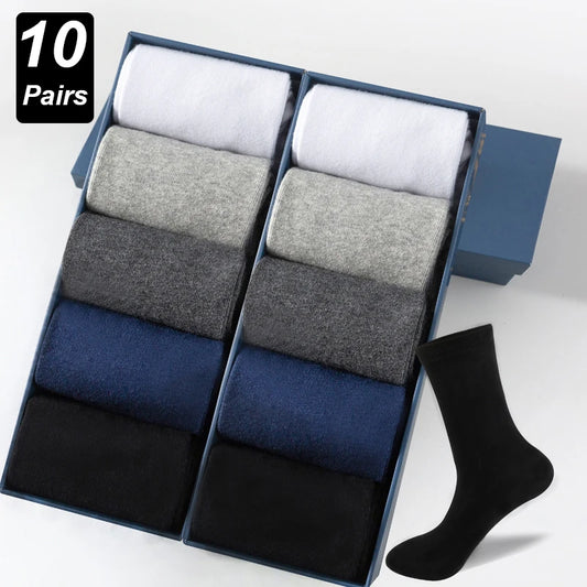Adora Milano Men Combed Cotton Socks Black Casual Business Breathable