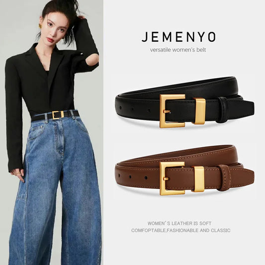 Adora Milano Ladies leather belt; decoration for suit waist belt;  style denim belt.