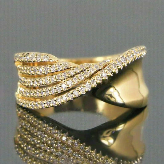 Adora Milano Rings for Women Luxury Gold Color