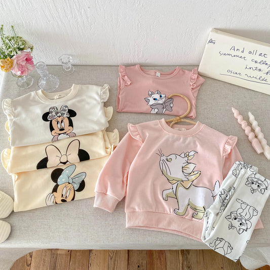 Adora Milano Baby Clothing Set For Children Aged  Cartoon Girl Sports Set Top And Pants