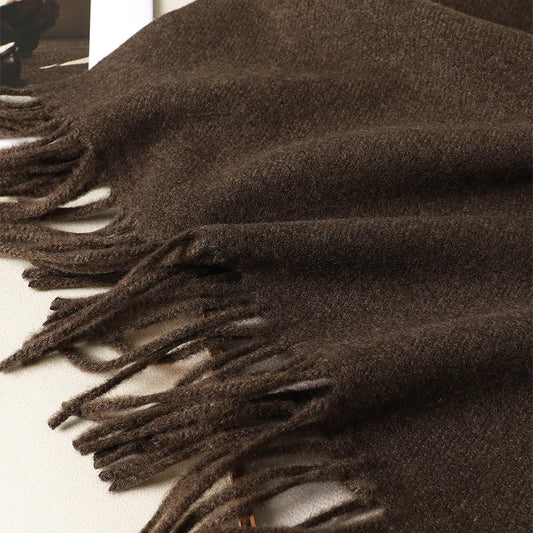 Adora Milano Winter Scarf For Women Long Warm Cashmere Scarves  Solid Lady Shawl Wrap Female Pashmina