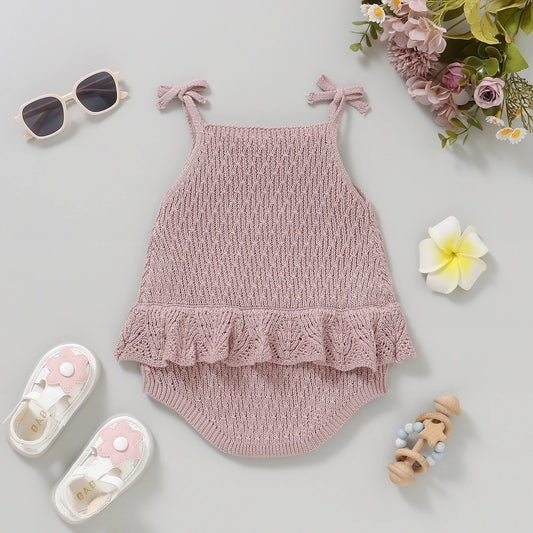 Adora Milano  Newborn Sleeveless Knitted Infant Girl  Jumpsuits Outfits Clothes