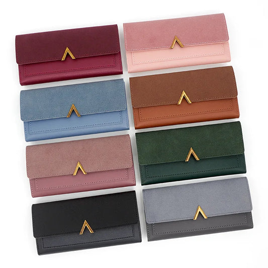 Adora Milano  women's wallet long V-shaped buckle