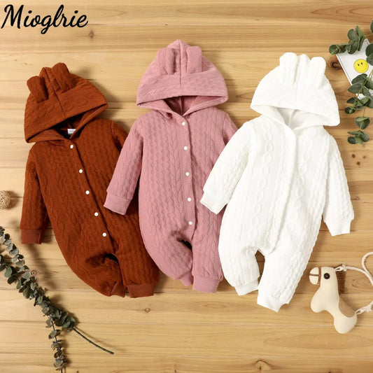 Adora Milano Autumn Winter Newborn Baby Romper Boys Girls Lovely Ears Hooded