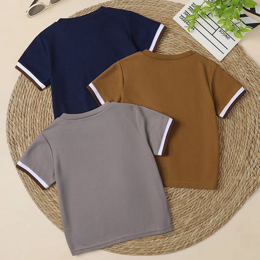 Adora Milano  Children's And Autumn Casual Fashionable Short Sleeved T-shirt For Boys