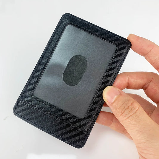 Adora Milano Matt Carbon Fiber Money Clip Card Holder Wallet