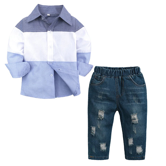 Adora Milano Boys Jeans and Shirt Set Boys Clothing Sets