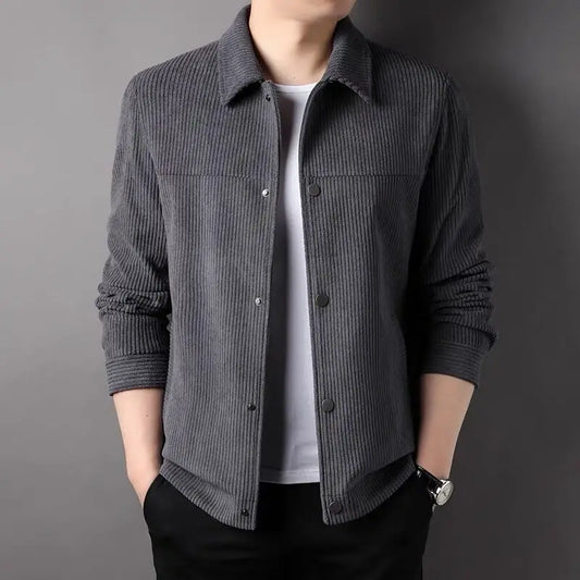 Adora Milano Jacket Men's Solid Button Pocket  Fashion Casual  Coat
