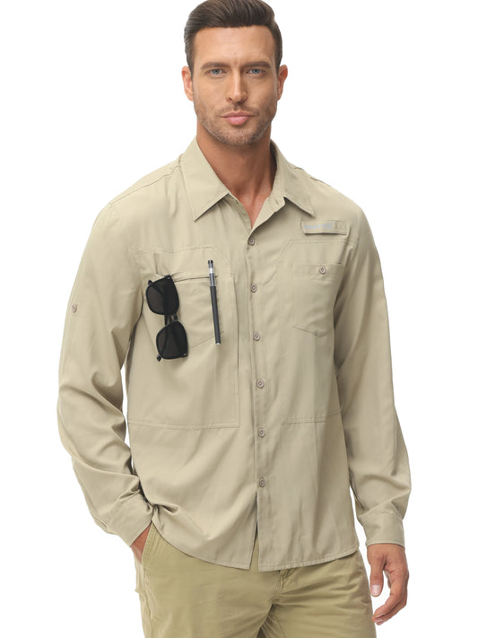 Adora Milano Men's Long Sleeve Fishing Shirts  Sun Protection Breathable Lightweight