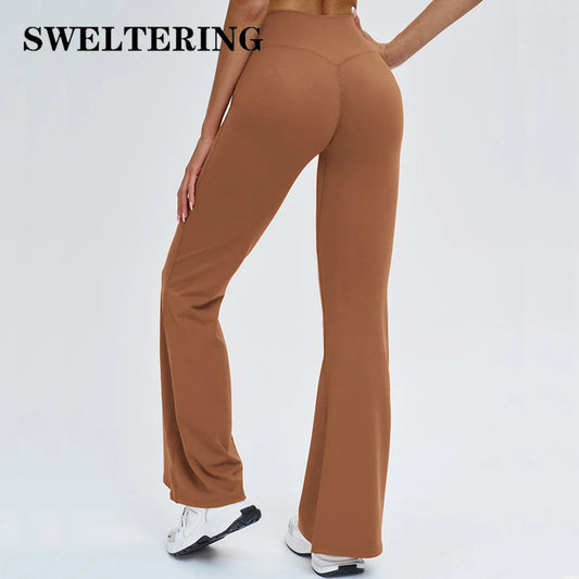 Adora Milano Yoga Flared Pants Gym Fitness Sports Bell Bottom