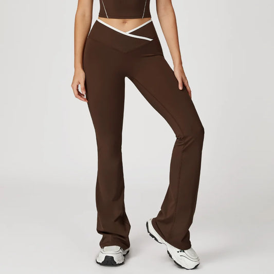 Adora Milano Women Yoga Pants Gym Workout Bell Bottom Flared Leggings