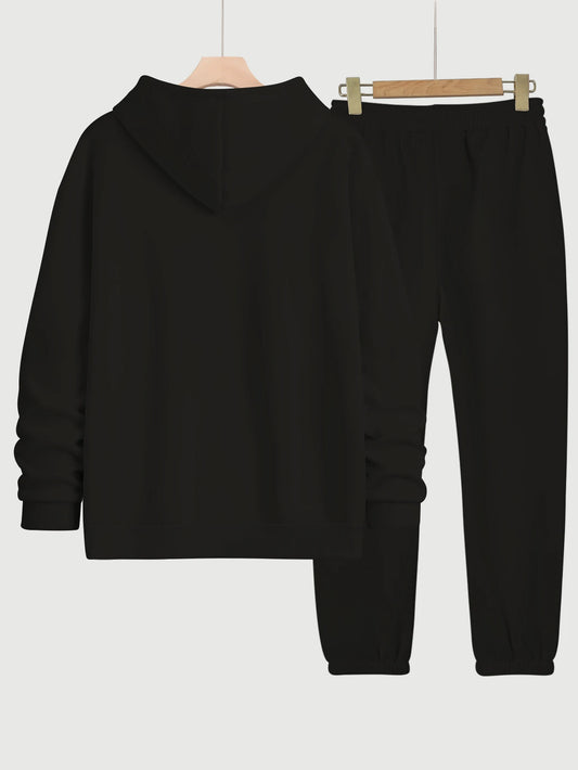 Adora Milano Women's winter fashion two-piece set hoodie Soft Fleece
