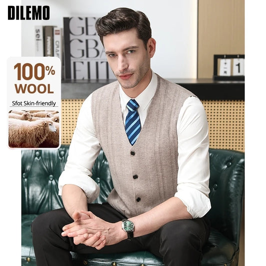Adora Milano Winter Fashion Brand Knit Cardigan Slim Fit Sweater Casual Mens Clothing