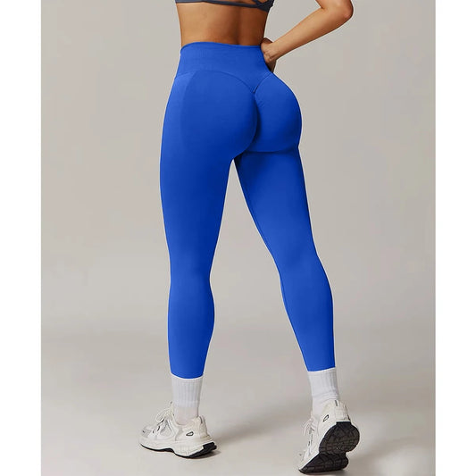 Adora Milano Women's High Waist Yoga Leggings Seamless High Stretchy Butt Lifting Breathable Sports