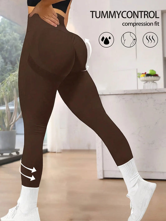 Adora Milano Women's high waisted yoga pants  tight sports pants fitness