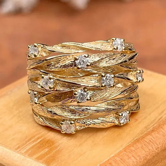 Adora Milano Ring for Women Gold Color Luxury