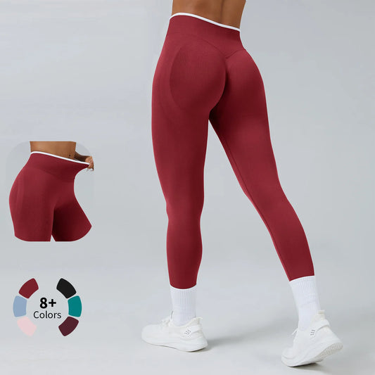 Adora Milano Women's Middle Waist Seamless Yoga Leggings Gym Leggings