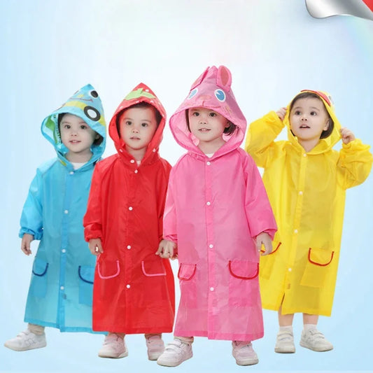 Adora Milano Kids Raincoat Cartoon Animal Style Outdoor Waterproof Kids