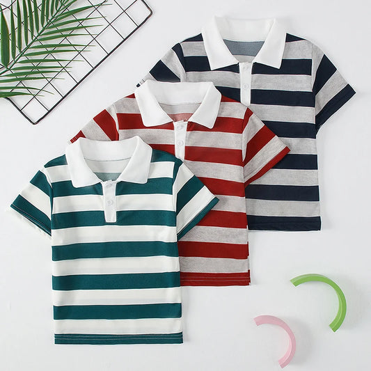 Adora Milano Children's Striped Multicolor POLO Shirt Boy Casual Fashion Boys T-shirt
