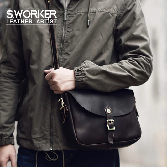 Adora Milano Vintage Genuine Leather Men's Bag Crossbody Bags
