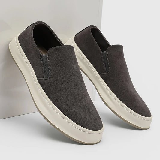 Adora Milano Men's Suede Casual  Loafers Comfortable Lightweight Walking Shoe